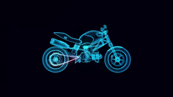 Bike Hologram Rotating 4k