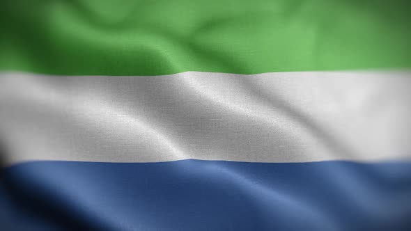 Sierra Leone Flag Textured Waving Front Background HD