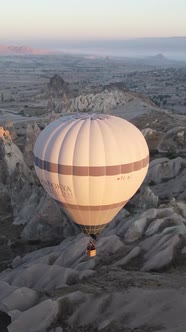 Cappadocia Turkey  Vertical Video of Balloon Launch