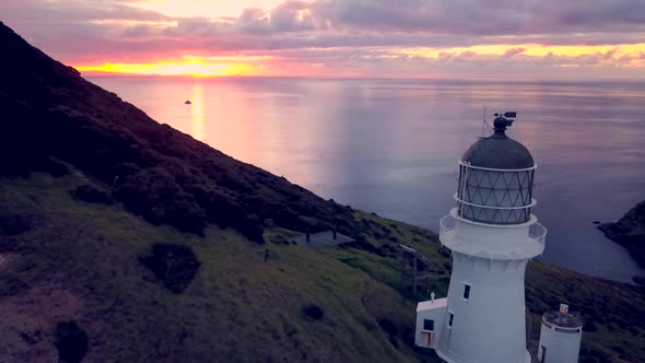 Lighthouse during sunset