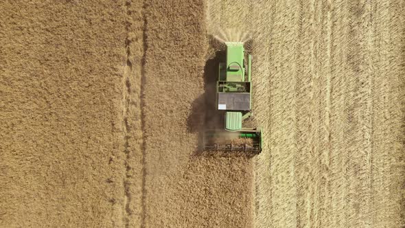 Agricultural machines working in farmland during harvesting. Farming concept.