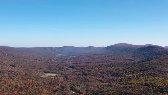 Trout Run Valley - West Virginia - Aerial - Autumn