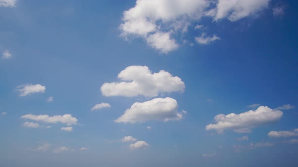 Time lapse blue sky with clouds background