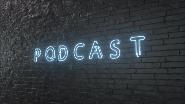 Podcast Neon Sign