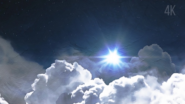 Flight Above Clouds Painting alt