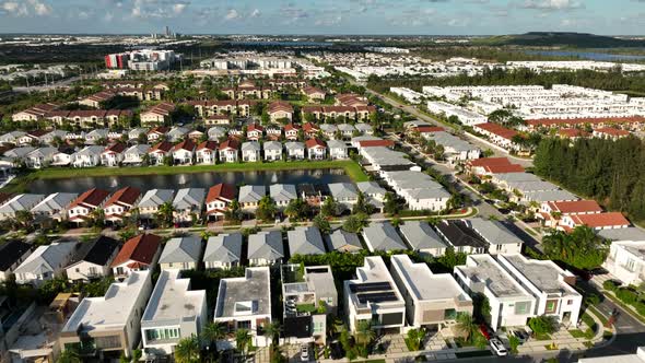 Aerial Doral Vast Landscape Neighborhoods Doral Miami Fl