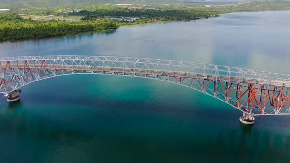 Panoramic of San Juanico Bridge the Longest Bridge in the Philippines