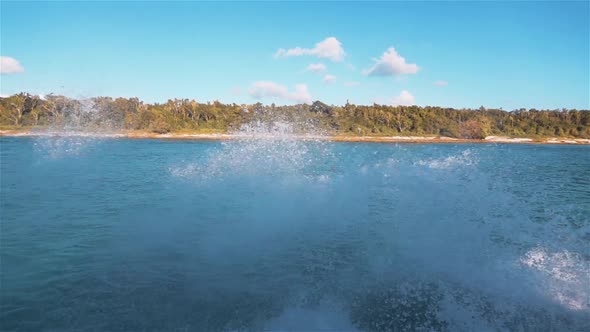 Ocean Foam Water Flow Spray and Splash.