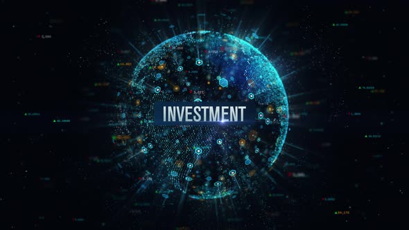Investment Business Digital Globe Earth 4K