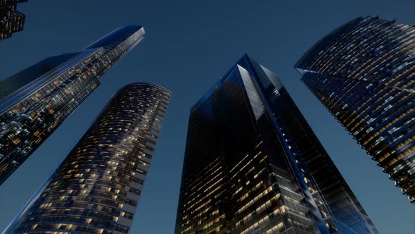 City Skyscrapers at Night