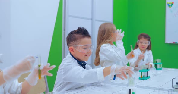 Children in Chemistry Class