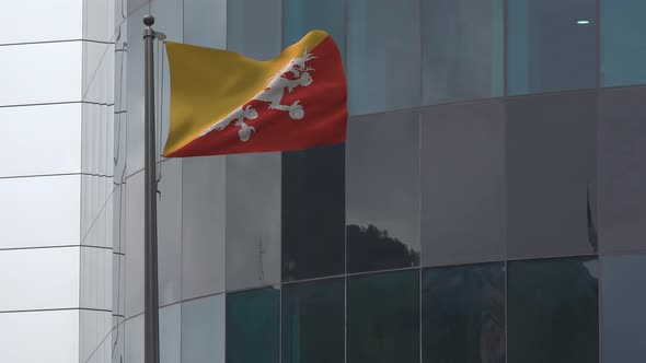 Bhutan Flag Background 4K