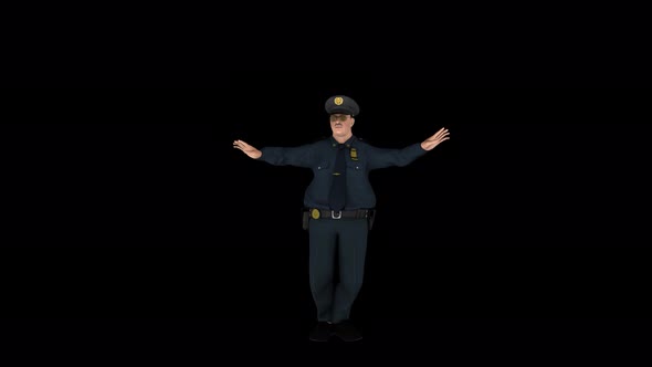 4K Fat Police Officer Funny Dance alt