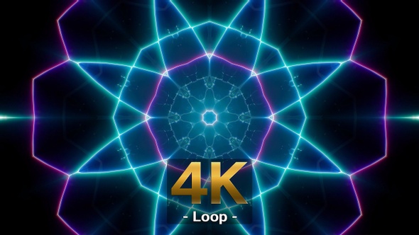 Fast Blink Cyber Neon Line Background Loop 4K 05