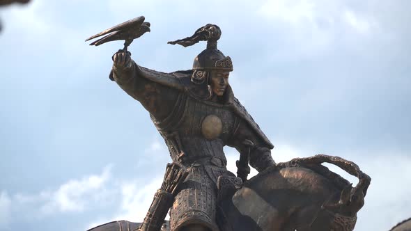 Statues of Genghis Khan's Equestrian Cavalry Warriors in Mongolia