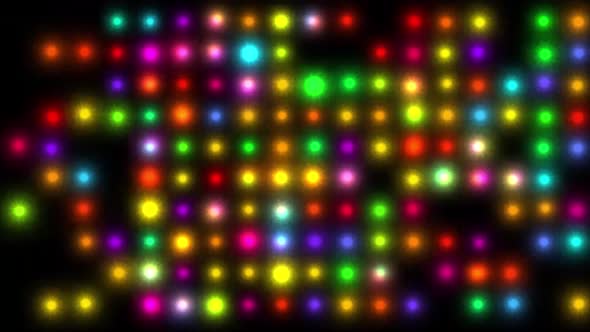 Abstract Button Shape Lights Motion Background
