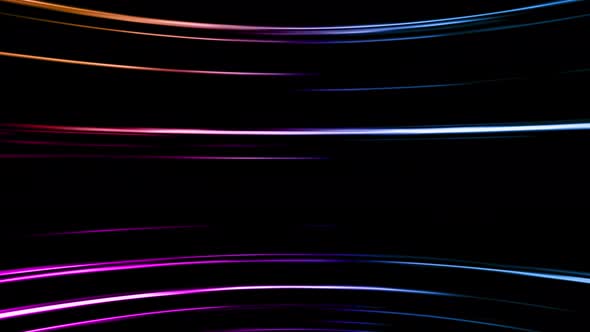 Bright Blue Neon Glowing Fast Moving Streams of Light Along a Trajectory alt