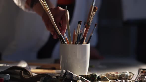 Painting Tools Creative Process Art Studio