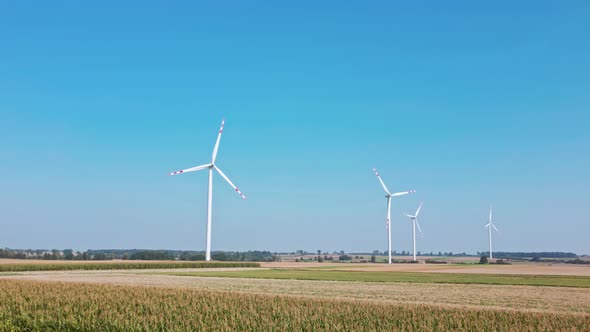 Renewable Energy Windmill Turbine in the Field