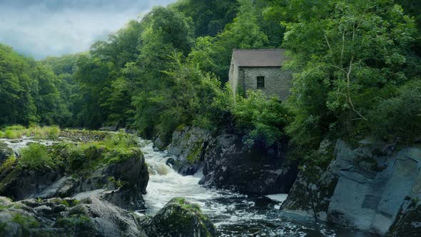 Old Mill Building By The River