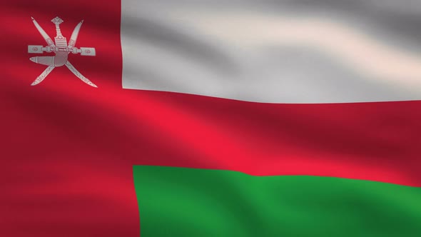 Oman Windy Flag Background 4K