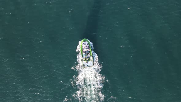 Boat on Sea Top View