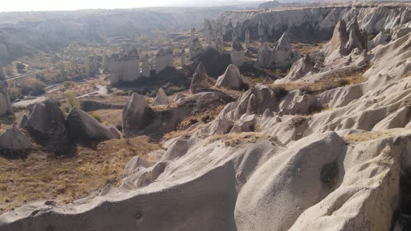 Cappadocia Landscape Aerial View. Turkey. Goreme National Park