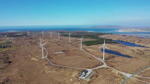 The Loughderryduff Windfarm Between Ardara and Portnoo in County Donegal  Ireland  Time Lapse