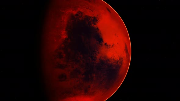 Red Planet Mars in the Starry Sky alt