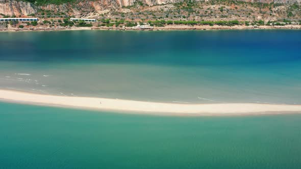 Stunning Beach with White Sands Surrounded with Turquoise Waters