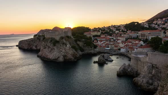 Time Lapse of Dubrovnik Old Town in Croatia