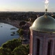 Flying Around The Church Near The Beach - VideoHive Item for Sale