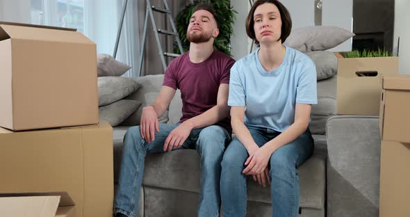 Young Couple Move Into New Apartment