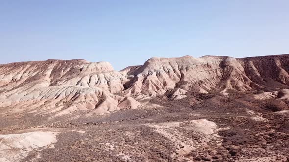 Colored Hills of the Gorge in the Desert.