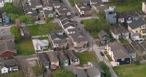 Birds eye view of the Historic Freedman Town in Houston, Texas