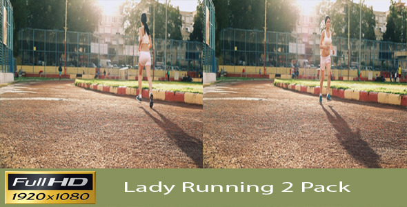 Lady Running  2 Pack
