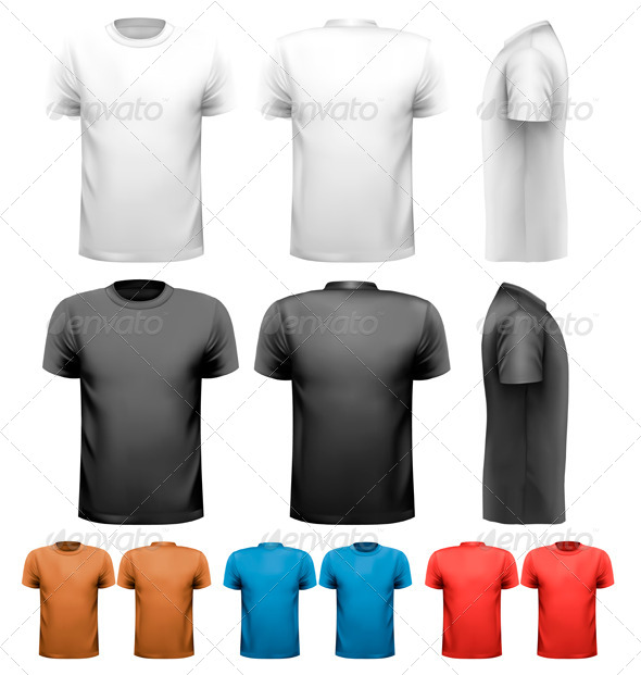 Colorful Male T-Shirts Design Template