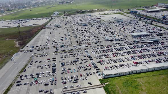 Aerial View Of Car Parking