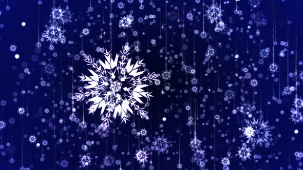 Snowflake Rain 4 K