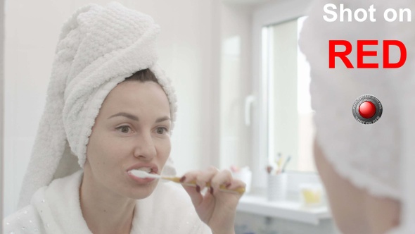 Brushing Teeth Woman