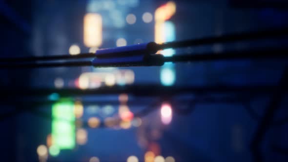 Bokeh Lights on Night Street in Asia alt