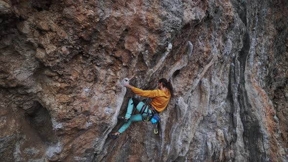 Cinematic Slow Motion Rock Climbing Moments