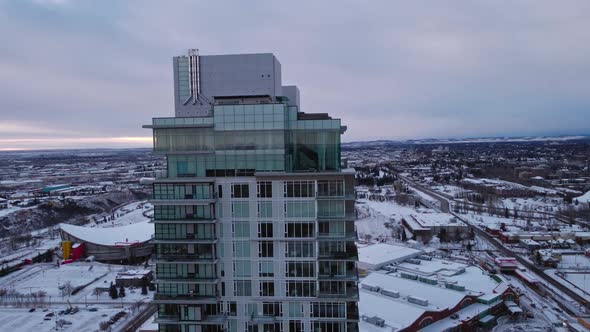 City downtown Calgary skyscraper apartment building