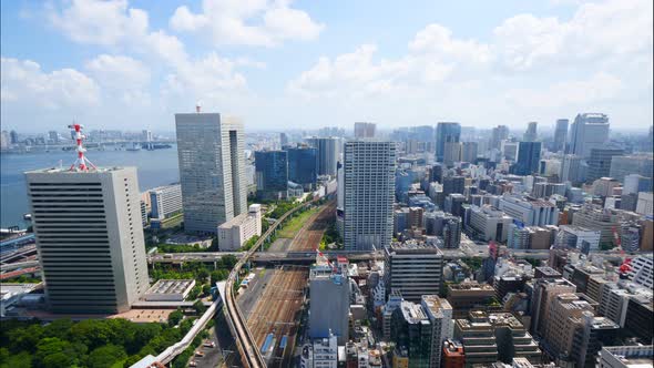 Beautiful architecture building in Tokyo city Japan