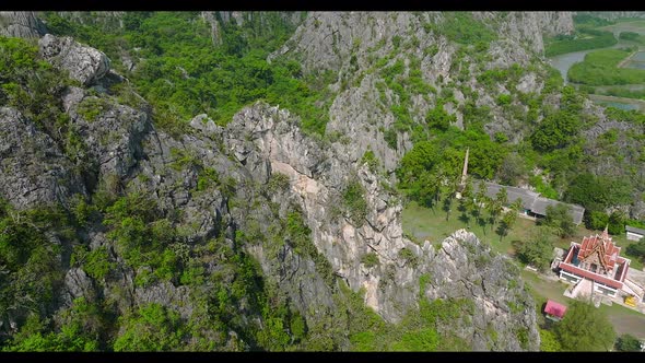 Wat Khao Daeng Temple in Prachuap Khiri Khan Thailand