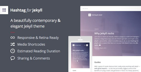 Hashtag dla Jekyll - elegancki motyw bloga