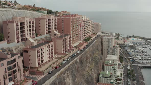 Aerial Survey Above the Quay in Tenerife, Canary Islands