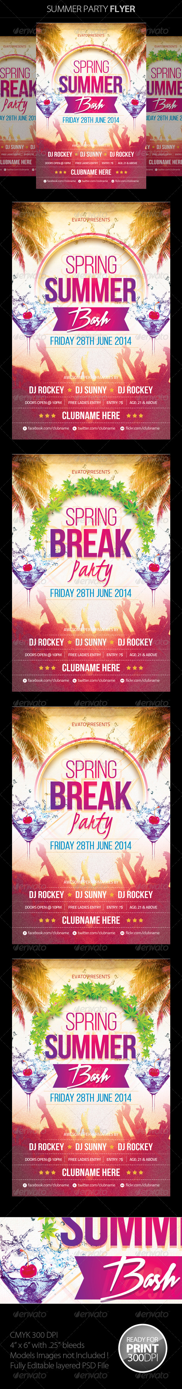 Summer / Spring Party Flyer