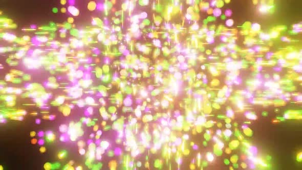 Green, Yellow And Pink Sparkle Background