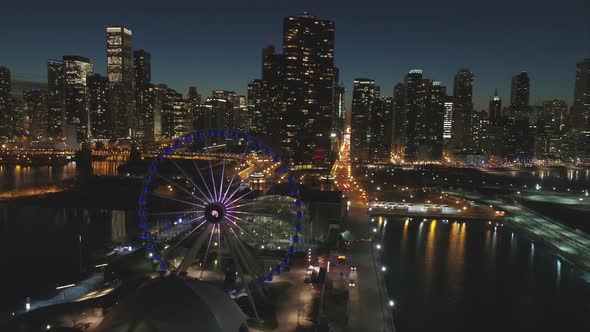 Above The Chicago Navy Pier The Night 2